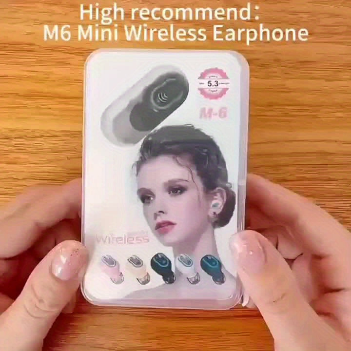 1 Pc Wireless Earphone Long Standby With Microphone Mini Invisible Headset  In-Ear For Running Gym Exercising Cycling Sports For IOS/Android