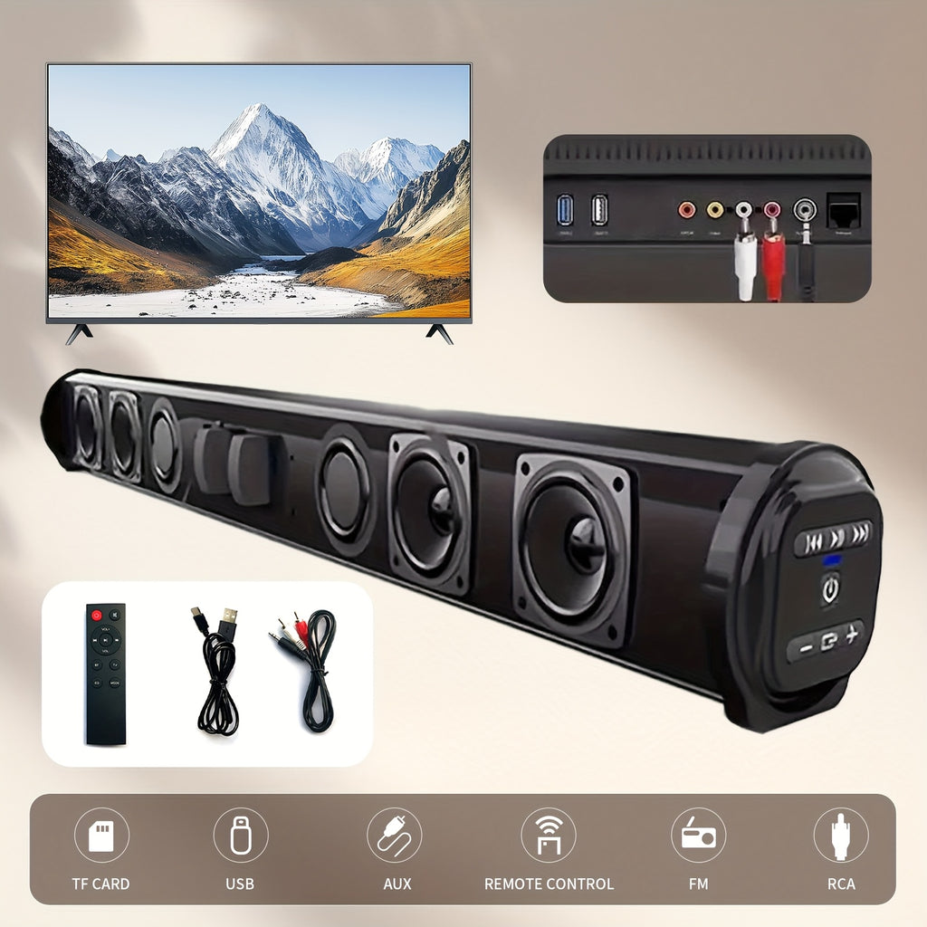 4D Surround Sound Speaker - Can Be Used Wirelessly Or with a Cable, Features a High-Quality Subwoofer, Designed for Parties with USB Plug And Play Capability, Ideal for Laptops, Home Theater Setups, Music Devices, And As Gifts for Birthdays