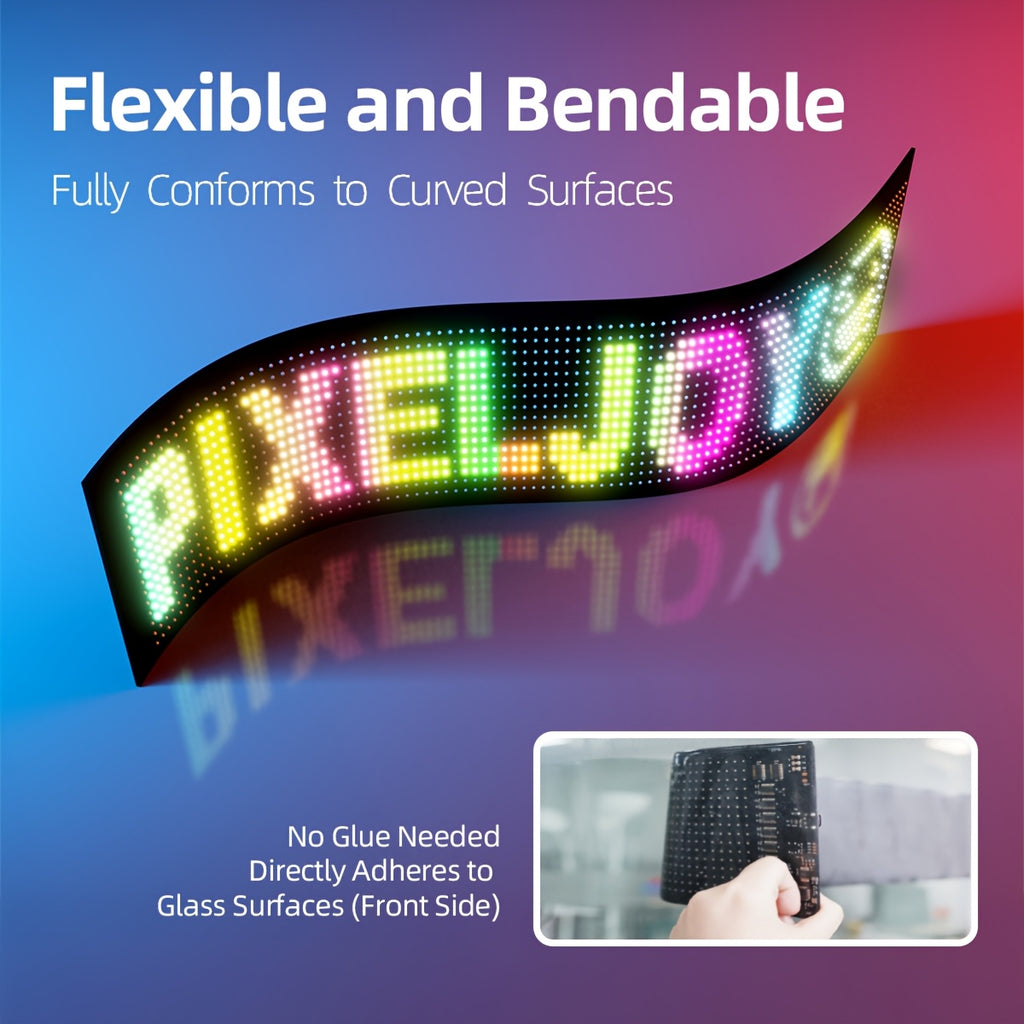 Programmable Flexible LED Display - Intelligent Flexible LED Light Strips, Supporting Application Programs And Remote Control, Capable Of Inputting Text And Patterns, Suitable For Store Signs, Concerts, Sports Support Banners