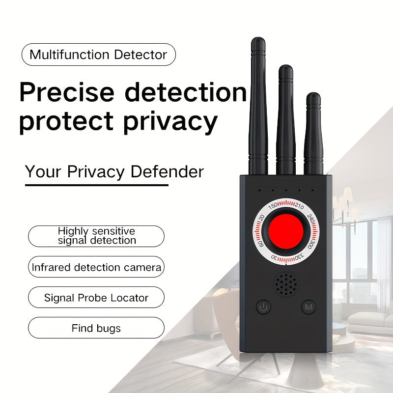 Rechargeable Portable Privacy Scanner - Accurately Detects Hidden Cameras, Wireless Infrared Cameras And USB Charging Bugs for Advanced Security And Privacy - No Wireless Signal Transmission for Extra Peace Of Mind
