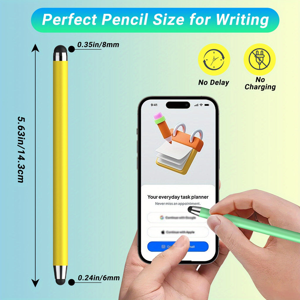 [Universal Stylus Pen] 10pcs 2-in-1 Universal Stylus Pen | for iPad, iPhone, Android, Samsung Galaxy, Tablets, Laptops, Chromebooks - Includes 10 Styluses & 20 Tips, All Touch Screens, Students, Back-to-School Gift