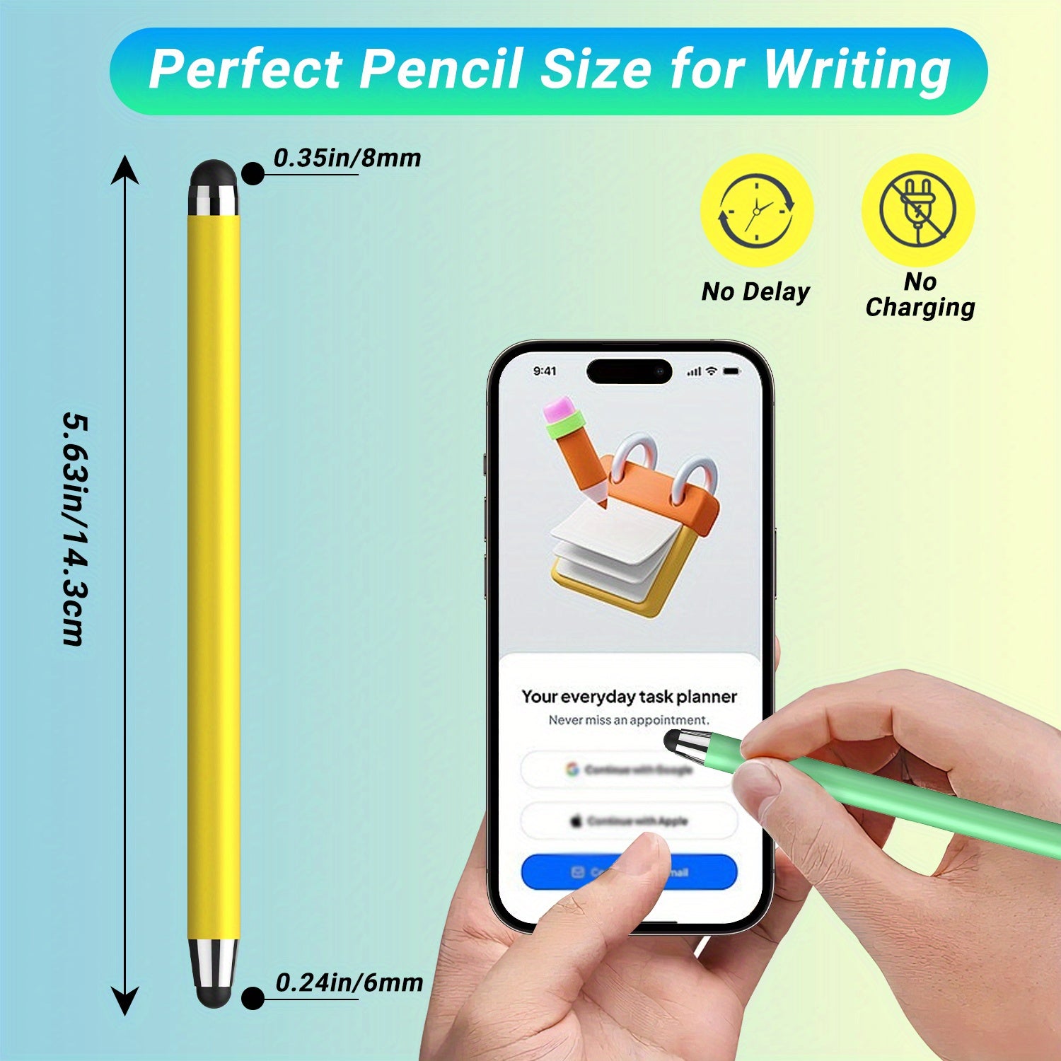 [Universal Stylus Pen] 10pcs 2-in-1 Universal Stylus Pen | for iPad, iPhone, Android, Samsung Galaxy, Tablets, Laptops, Chromebooks - Includes 10 Styluses & 20 Tips, All Touch Screens, Students, Back-to-School Gift