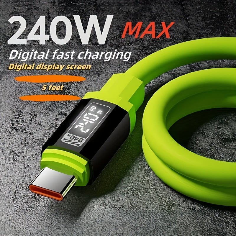 2pcs Matcha Green USB-c C-c Super Fast Charging Support Data Transfer, Convenient for Home Travel, In Car, Suitable for Android, Vivo, Xiaomi Redmi OPPO, General Motors Smartphone Charging Cable