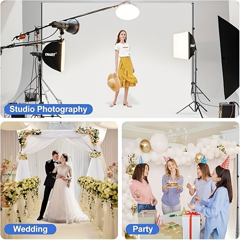 Adjustable 10X7 Ft Backdrop Stand for Photography, Complete with a Carrying Bag, Suitable for Events, Photo Sessions, Projector Displays, Weddings, Decorations, And Balloons