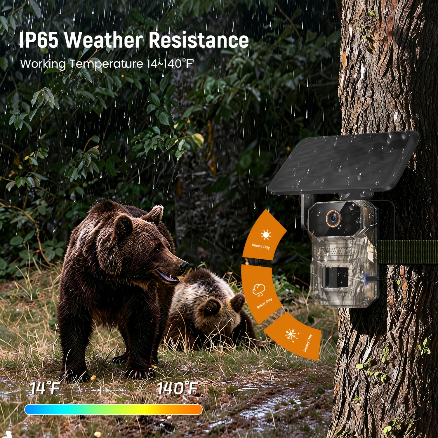 4G/5G LTE Cellular Trail Camera, Trail Camerawithsolar Panels, 1920P Wildlife Monitoring Camera with PIR Motion Sensor, Infrared Night Vision, Two-way Voice, Remote Access, No WiFi Required IP65 (replaceable Within 2 Years)