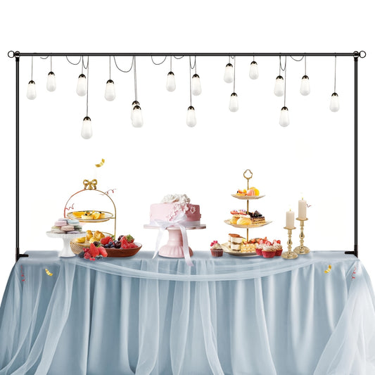 Over The Table Rod Stand with Clamps, Wedding Arch Backdrop Stand, Adjustable Table Balloon Arch Kit Frame Metal Balloon Stands for Table Arch Stand Backdrop Wedding Arch Flower for Parties Birthday Baby Shower Decor for Halloween,Christmas Event &