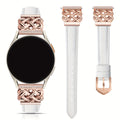 Straps Suitable for Samsung Galaxy Watch 7/6/5/4 44mm 40mm/Galaxy Watch 6 Classic 47mm 43mm/Galaxy Watch 5 Pro/Watch 4 Classic/Watch 3 41mm/Active 2, 20mm Ultra-thin Strap with Designer Carefully Designed Interlocking Buckle Ladies Watch Band.