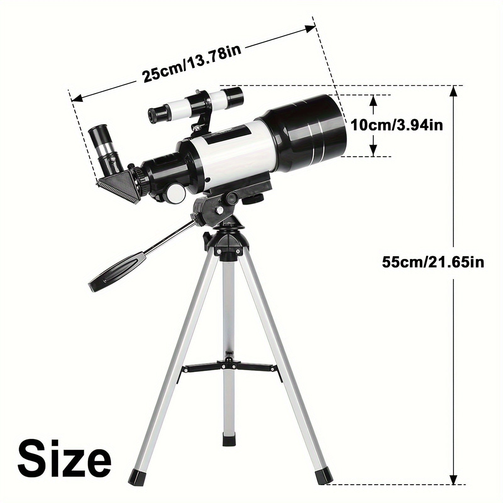 150X telescope, 70mm aperture telescope, suitable for adults, portable astronomical telescope, with tripod phone holder, eyepiece, Barlow lens, perfect for big viewing nature, education, and exploration. It is the best Christmas gift for family members an