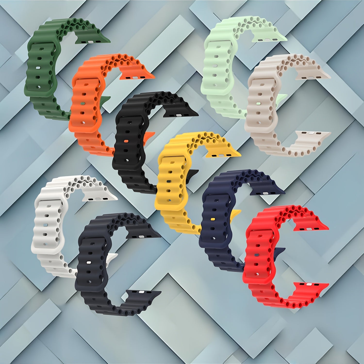 10 Sets of And Breathable Silicone Watch Bands Designed for Compatibility with for Apple Watch Models 49/46/45/44/42/41/38Mm. These Multicolored, Ultra-Lightweight Replacement Straps Are Perfect for Iwatch Ultra SE 2 S10 9 8 7 6 5 4 3 2 1