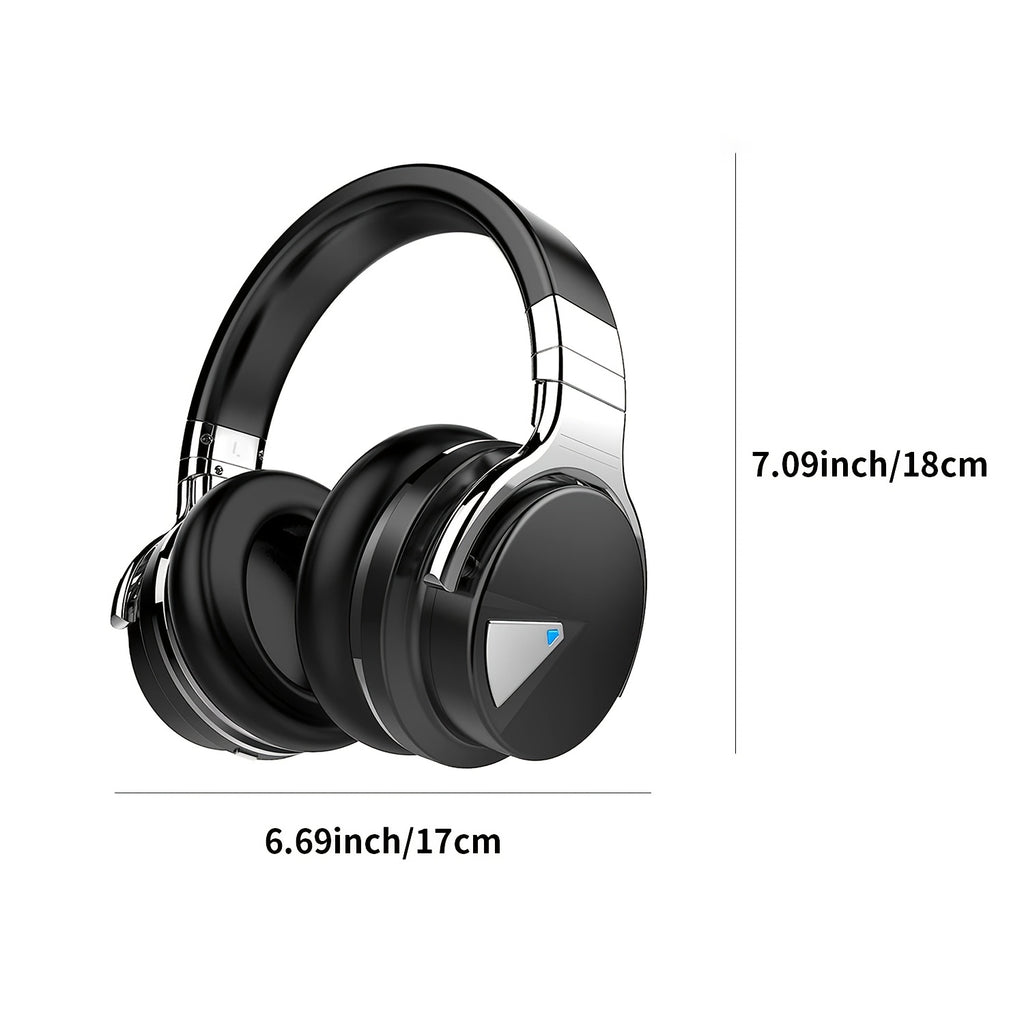 Active Noise Cancelling Headphones Wireless Headphones with Microphone Deep Bass, Over Ear Headphone, Comfortable Protein Earpads, 30 Hours Playtime