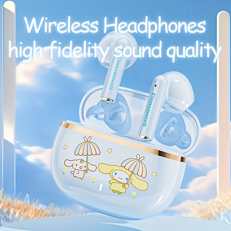 Sanrio Hellokitty for kuromi for cinnamoroll Wireless Wireless Earphones 3 Different Styles Available Cute Design Power Display Gaming Earplugs Unique Style Easy To Carry Smart Call Daily Exercise Go Out To Study Holiday Gifts Or Attractive Birthday Gifts