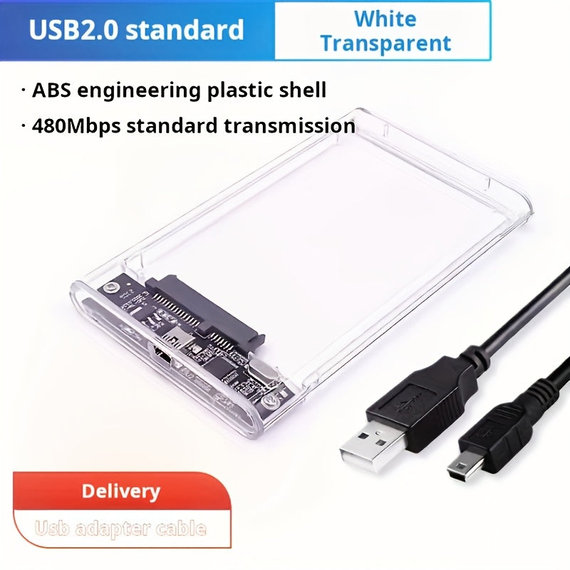 MAXBASE 2. 5-inch External Hard Drive Enclosure, USB 2. 0 to SATA III Converter, ABS Material, Supports up to 6TB SATA HDD/SSD, UASP High-Speed Transfer (HDD/SSD Not Included)