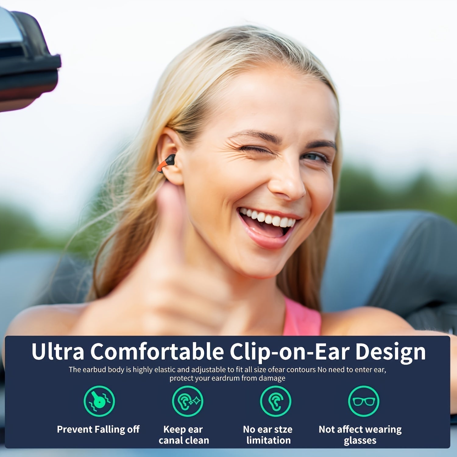 Truly Open Wireless Earphones (Wireless 6.0 TWS), Experience 360° Ambient Awareness & All-day Comfort. Secure Open-ear Fit For Sports/fitness. Advanced ENC Delivers Crystal-clear Calls. Intuitive Touch Control. LED Digital Charging Box With Real-tim