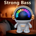 FOUBEAK Cute Astronaut Small Speaker, Small Wireless Portable Speaker with LED Light, Home Party Office Decoration Subwoofer, Portable Speaker, Birthday Gift