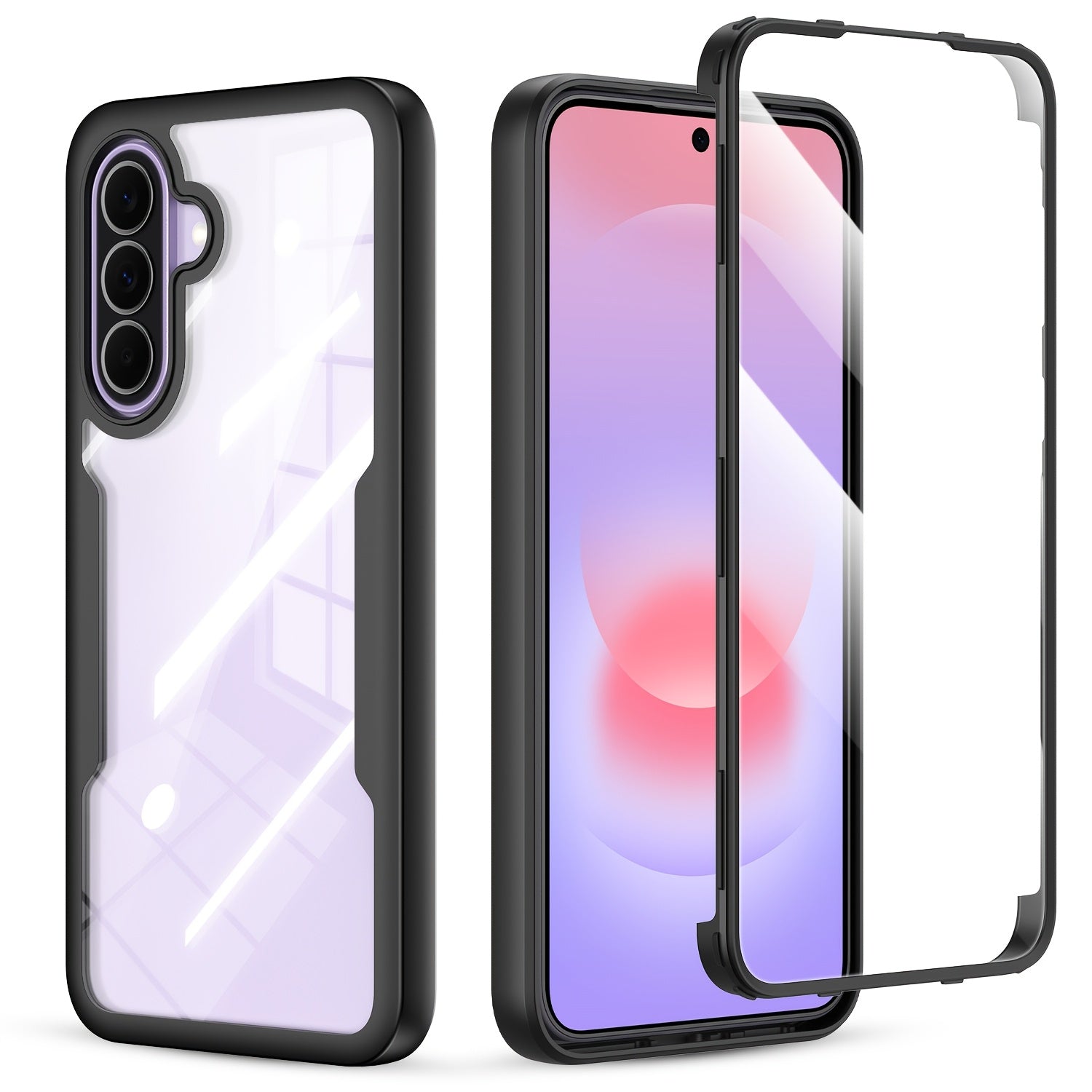 Phone Case: for Samsung for Galaxy A15 A16 A17 A36 A37 A56 A57 5G Only Full Case Shockproof Rugged Phone Cover Built-in Screen Protector