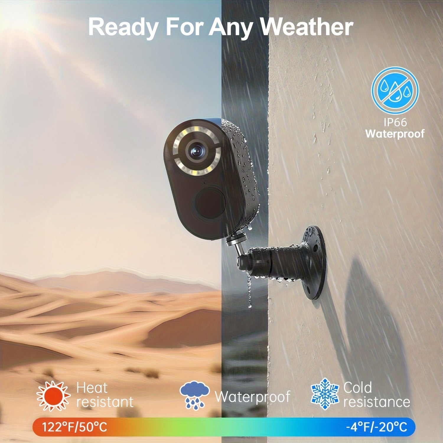 Outdoor Solar-powered Surveillance Camera, 2K High-definition Indoor/outdoor Low-power Monitoring, Waterproof, Pet/baby Surveillance Camera, 2.4G Wi-Fi, Two-way Voice Call, Human Figure Alarm Function, Color Night Vision