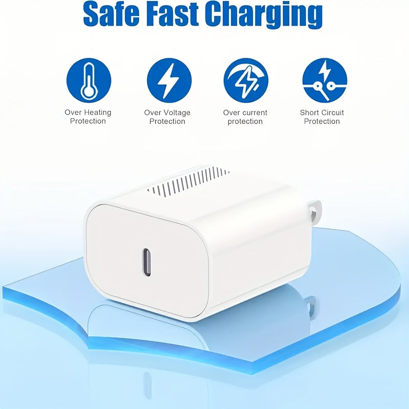 6.6ft iWatch 3-in-1 Magnetic Smart Fast Charging Cable with 20W Type-C Wall Charger Adapter Compatible for iWatch Series Ultra/SE/9/8/7/6/5/4/3/2/1 And iPhone 15/14/13/12/11 (Purple, Pink, White)