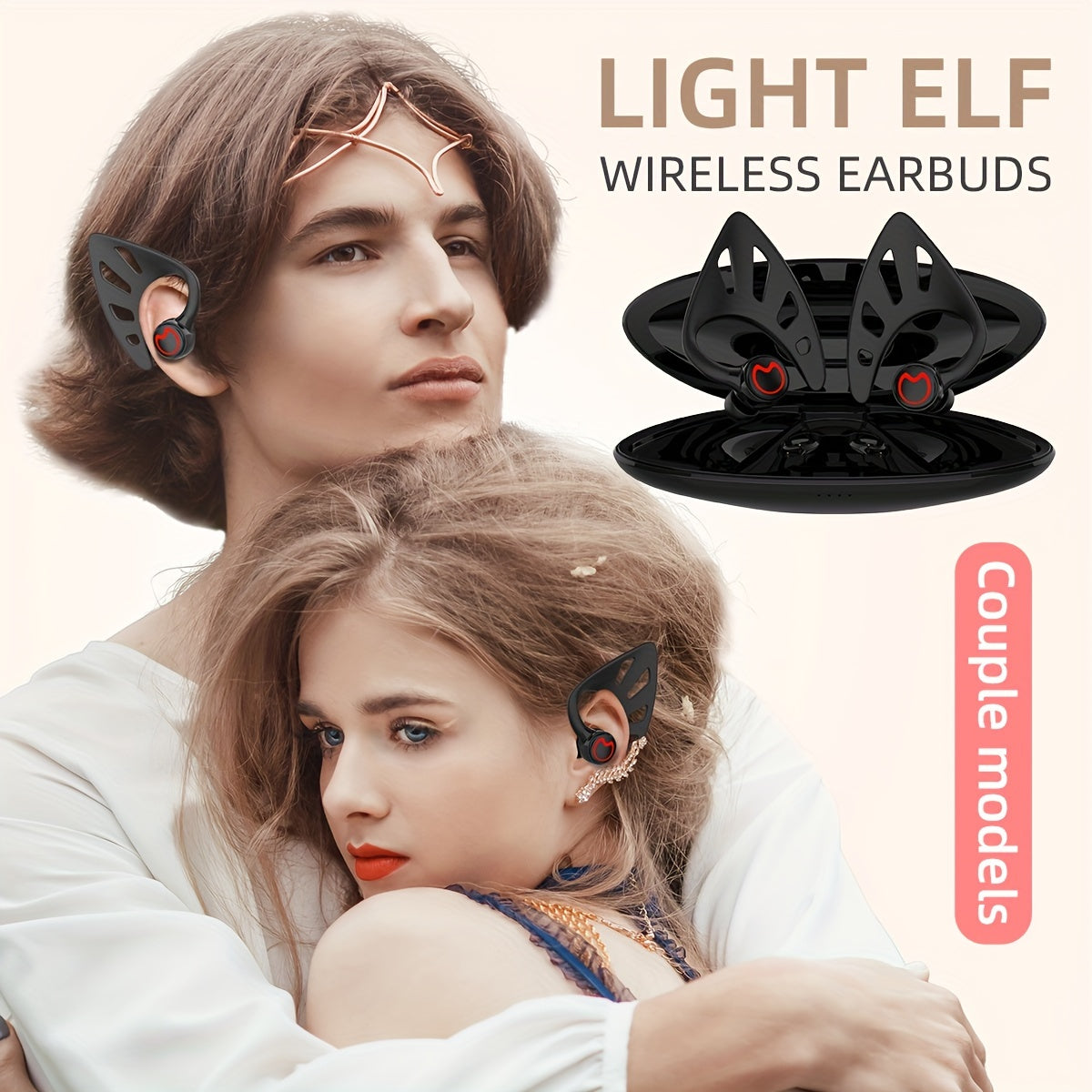2024 New Original Couple's TWS Wireless Earbuds, High-Quality Wireless Headphones, Anime-Themed Earbuds, Mobile Phone Earphones, Valentine's Day Gift, Holiday Gift, Compatible with IOS and Android