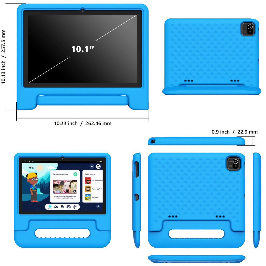 [Halloween Christmas Gift] Apolosign 2025 10.1 Inch Android 13/14/15 Kids Tablet, (3+5)GB RAM+64GB ROM, 4+32GB, 8-Core, Wifi 6, 5MP+2MP, 1280*800 HD Display, Parental Control, Educational, Shockproof & Handheld Case, Kids Space, Halloween Christmas Gift,
