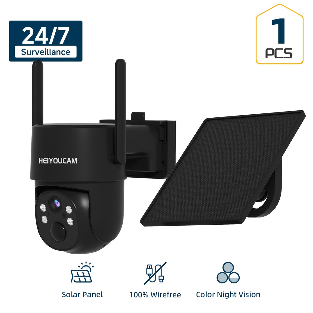 Security Camera Outdoor-Solar Security Cameras Wireless Outdoor with 360° View, Smart Siren, Spotlights, Color Night Vision, AI Human Detection, 2-Way Talk, Human Tracking