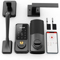 Hornbill Smart Front Door Lock Set, Keyless Entry Door Lock with Handle, Electronic Keypad Deadbolt Lock, Alexa Front Door Handle Set, Digital Lock Via Bluetooth APP/Keyfob/Auto Lock-Matte Black