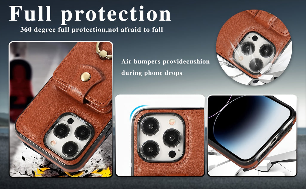 Phone Case: 2-in-1 Magnetic Case with Card Holder & Kickstand for iPhone 12/13/14/15/16 Plus/Pro Max -RFID Blocking, Shockproof Armor Bumper, Slim Heavy-Duty, Wireless Charging Compatible, Great Gift for Her