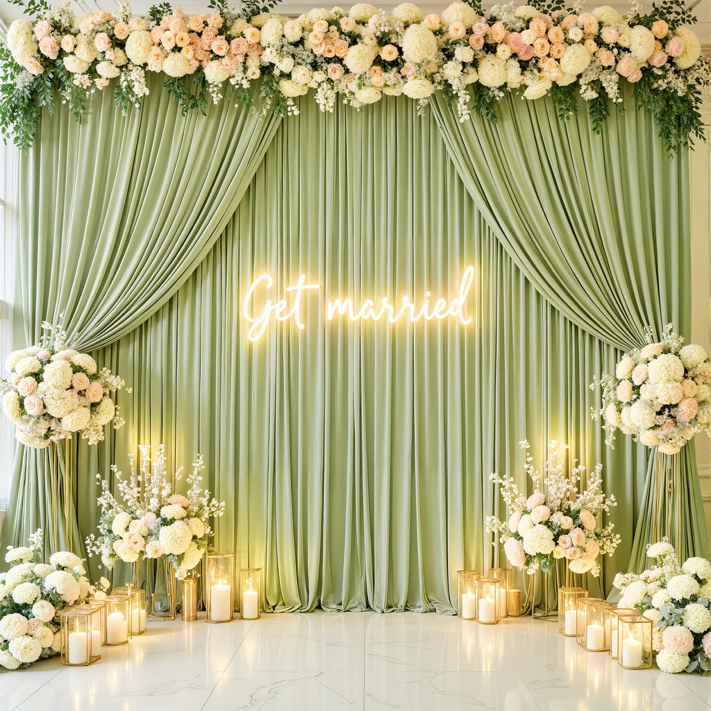 2pcs Of 10ft*10ft Elegant Polyester Spandex Photography Background Cloth, Banquet Decoration Curtains with Pole Bags, Soft And Smooth, Wear-resistant And Wrinkle-resistant, Suitable for Weddings, Birthdays, Banquets, Balls And Other Activities.