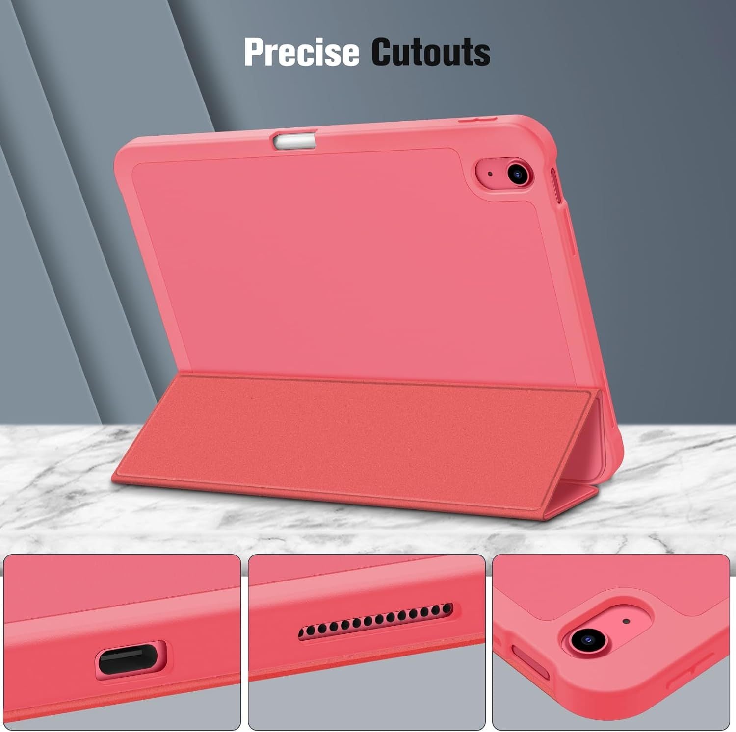 Fintie SlimShell Case for iPad 10th Generation 10.9 Inch Tablet (2022 Release) - Flexible Soft TPU Stand Back Cover with Pencil Holder, Auto Sleep/Wake（）