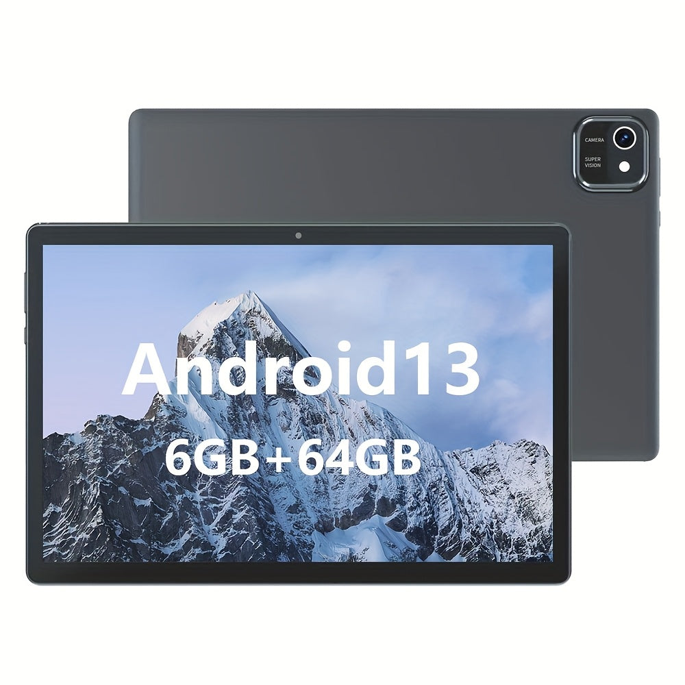 2025 New Android 13.0, 10-inch Android Tablet, 4+64GB Storage, Support for Storage Expansion Up to 512GB, Tablet, IPS HD Touch Screen, with GPS, WIFI, 6000mAh Battery, with Screen Protector