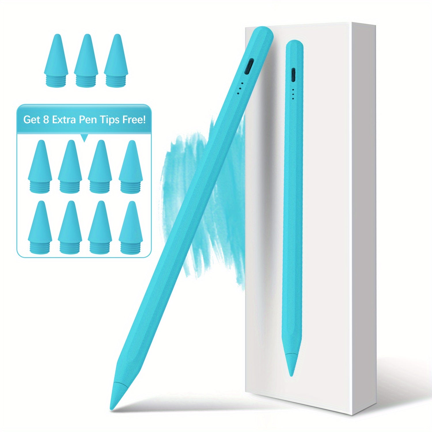 Magnetic Wireless Charging Pencil 2nd Generation for iPad 2018-2023 Model Compatible with Pro11in 1/2/3/4, Pro 12.9in 3/4/5/6, Air 3/4/5, Mini 5/6, iPad 6/7/8/9/10 Student Gift Idea