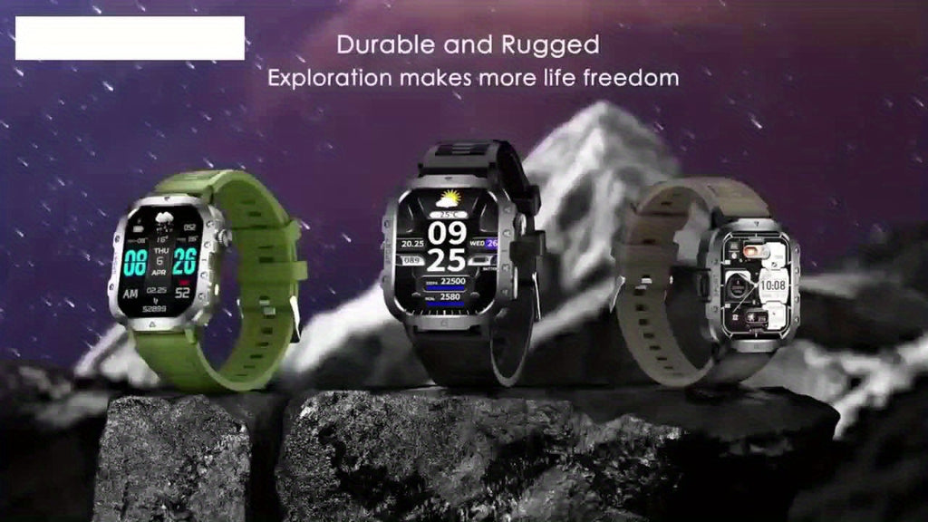 Large-Screen Smartwatch Compatible for iPhone & Android, Wireless Smartwatch with Wireless Calling/SMS, Fitness Tracker, Remote Camera Control, USB Rechargeable Smartwatch Suitable for Men & Women, Clear Display, Modern Design for Travel Gift