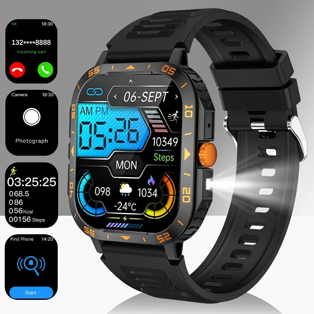 [Best Gift for Friends] Smartwatch with LED Lighting, Music Player, Stopwatch - Multi-Sport Mode, Best Gift for Friends, Supports Wireless Calls (Answer/Make/End) for Iphone And Android