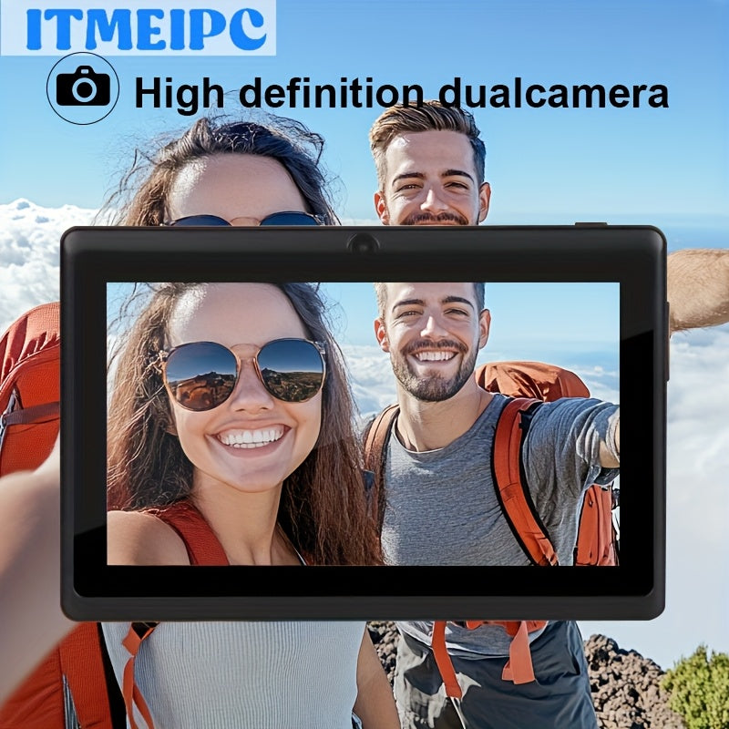 ITMEIPC 7-Inch Android 14 Tablet - 4GB (2+2 Expandable) RAM, 32GB Storage, Cortex-A53 Quad-Core Processor, 3500Mah Battery, Wifi 6, Dual Cameras, IPS Display, 1024X600 Resolution, 7-Inch Tablet for Android, Tablet, Pad