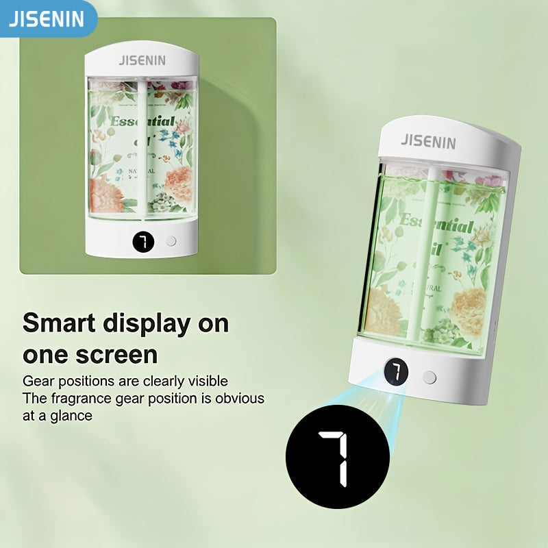 2-in-1 Portable Mini Aromatherapy Machine & Humidifier, 7-level Timing Spray with Silent Operation, LED Digital Display, Long-lasting Battery Life with USB Charging, Automatic Shut-off, Equipped with 1|3|6 Bottles Of Essential Oils In Different