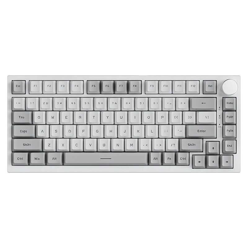 AJAZZ AK820/AK820MAX PLUS 75% (Wired/2.4wireless) RGB Gasket Mechanical Keyboard With Volume Knob, South Facing LED, Poron Foam, PBT Keycaps, Programmable Hot-Swap Keyboard