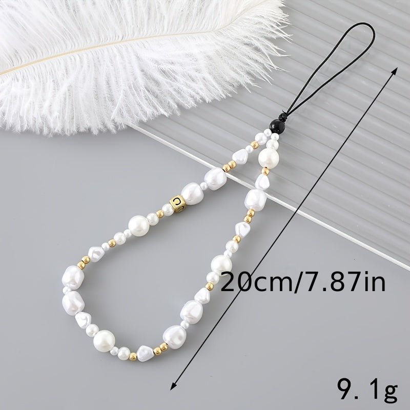 Phone Lanyard, Adjustable Phone Strap with Zipper Pouch, with Beaded Phone Charm Lanyard, Universal Cell Phone Crossbody Compatible with Most Smartphones