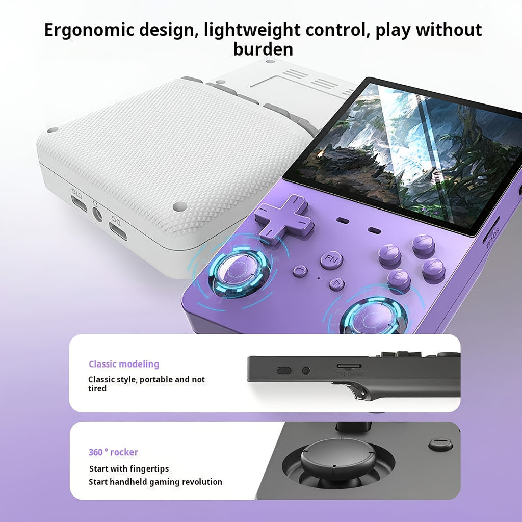 L35 Handheld Game Console - New Linux Open Source Gaming System - Supports Multiple Setups, Classic Emulators, 3.5 Inch IPS HD Display, Ultra-Long Battery Life, Perfect Holiday Gift (64G/128G)
