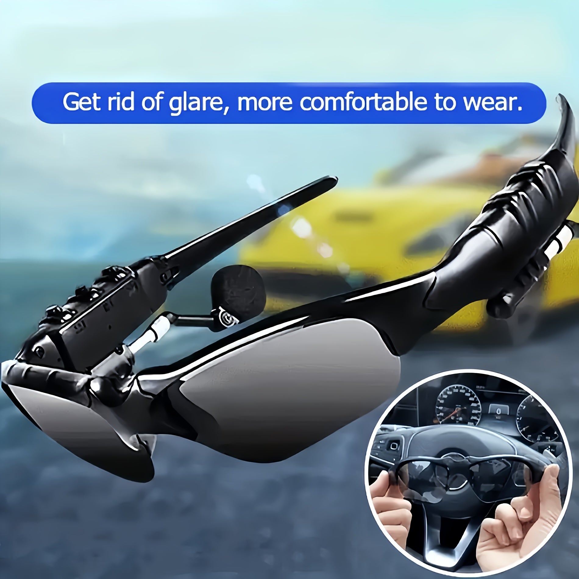 Trendy Eyewear Featuring Wireless Earbuds - Chic, Immersive, Perfect for Music And Phone Calls, Stereo Sound, Glare-Resistant, Ideal for Driving, Sports, Outdoor Activities, And As Gifts for Couples