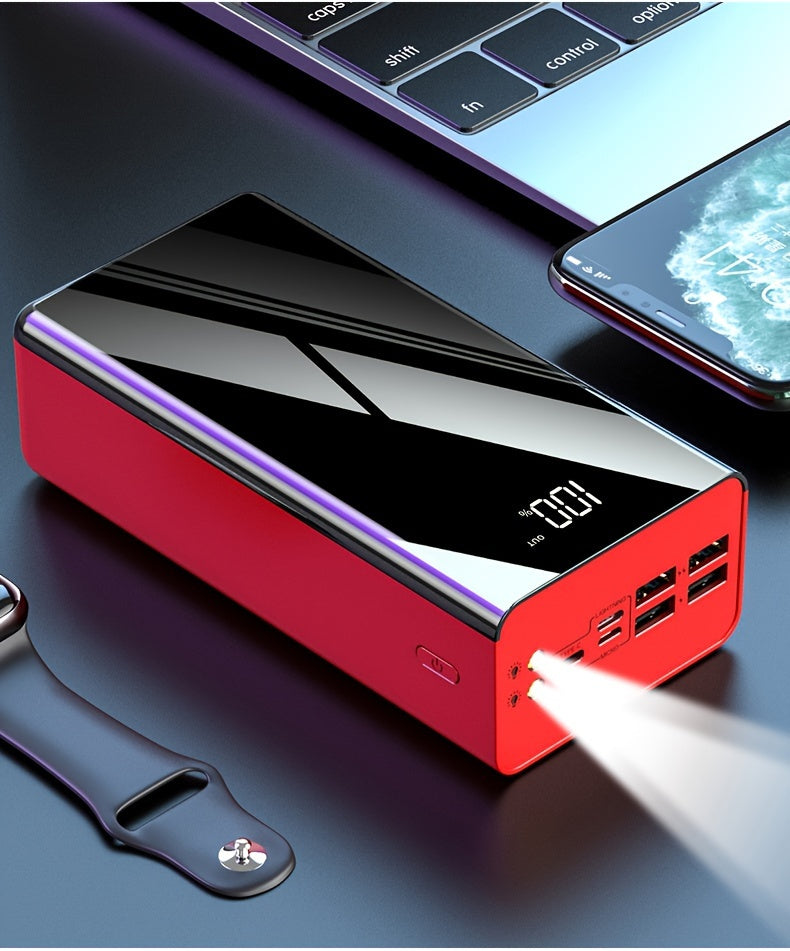 [50000mAh Power Bank] 50000mAh Ultra-High-Capacity Power Bank | Portable with LED Flashlight, Power Display, Multiple Ports | Fast Charging for Smartphones, Devices