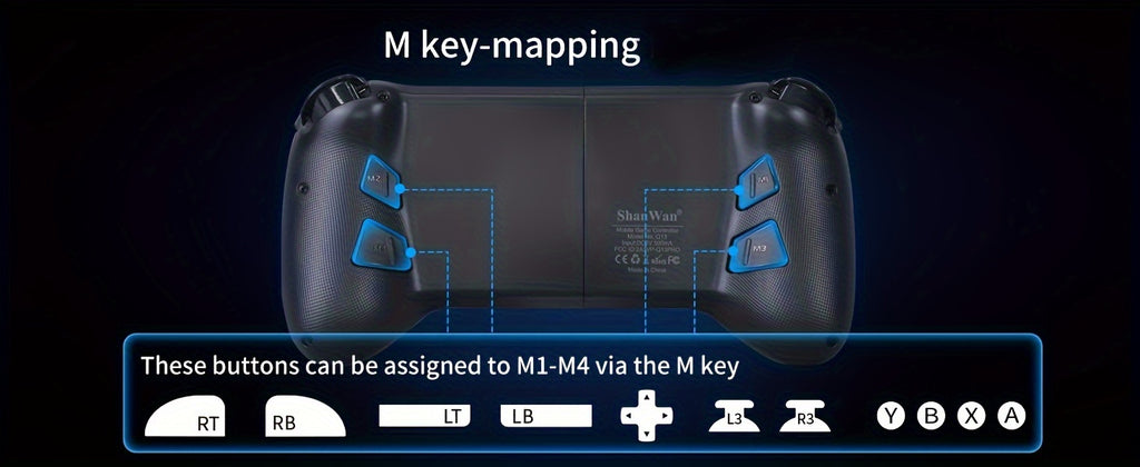 Wireless Gamepad for Iphone/Android/Steam Mobile Phone Controller Wireless Game Controller Joystick Retractable Gamepad for PC