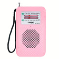 [Portable AM FM Radio] Portable AM FM Radio Speaker, Battery-Powered Handheld Radio W/Manual Tuner, Headphone Jack, Integrated Speaker, Adjustable Antenna, Durable Design And Wrist Strap