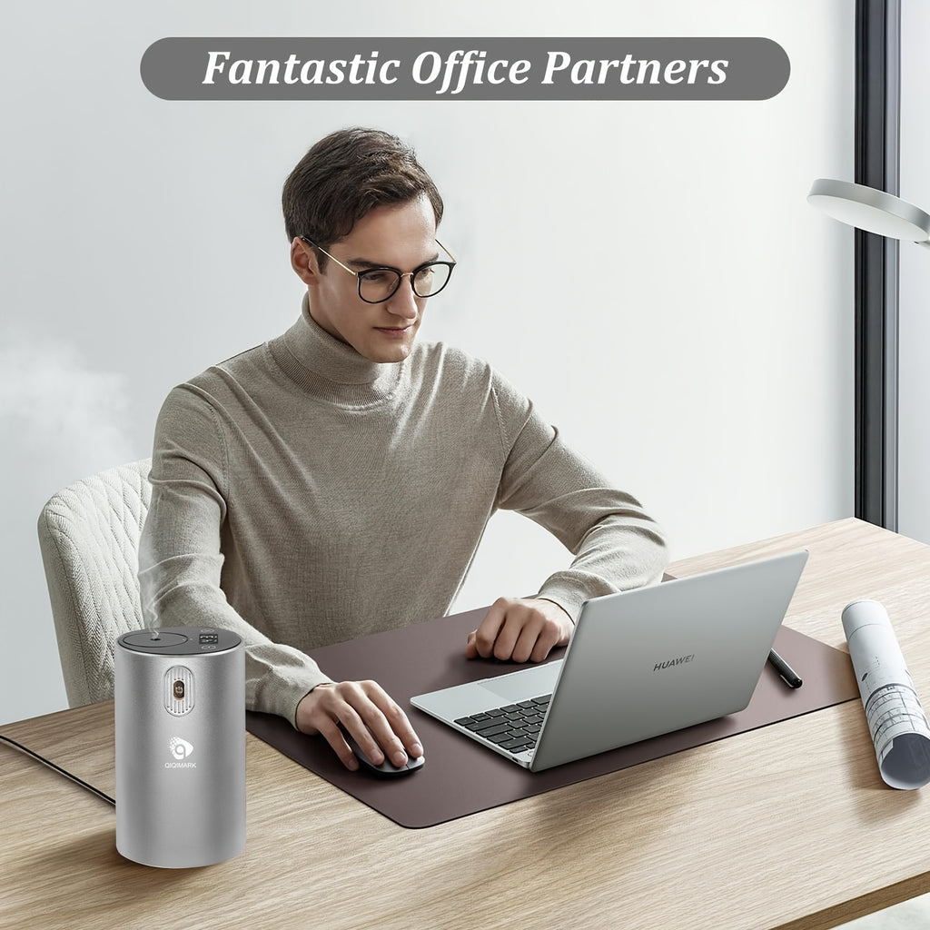 Waterless Diffuser for Essential Oil, Aromatherapy Diffusers for Home Nebulizer Air Freshener Diffuser Mini Scent Machine Battery Operated 4 Mist Level 1/2/3/4/6H Timers Auto-off for Car Bedroom Hotel