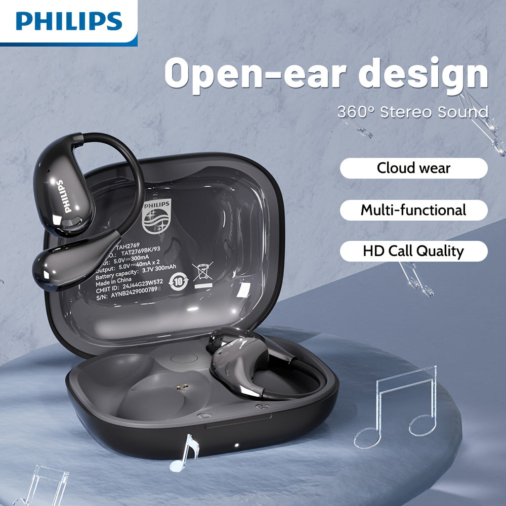 PHILIPS 2025 Wireless Earbuds - New Upgrade V6. 0, Low Latency, for Long Battery Life, Sound Isolation, with Mic for Gaming, for Sports, And Music Suitable for Sports Enthusiasts Or Users Who Wear Headphones for Long Periods of Time