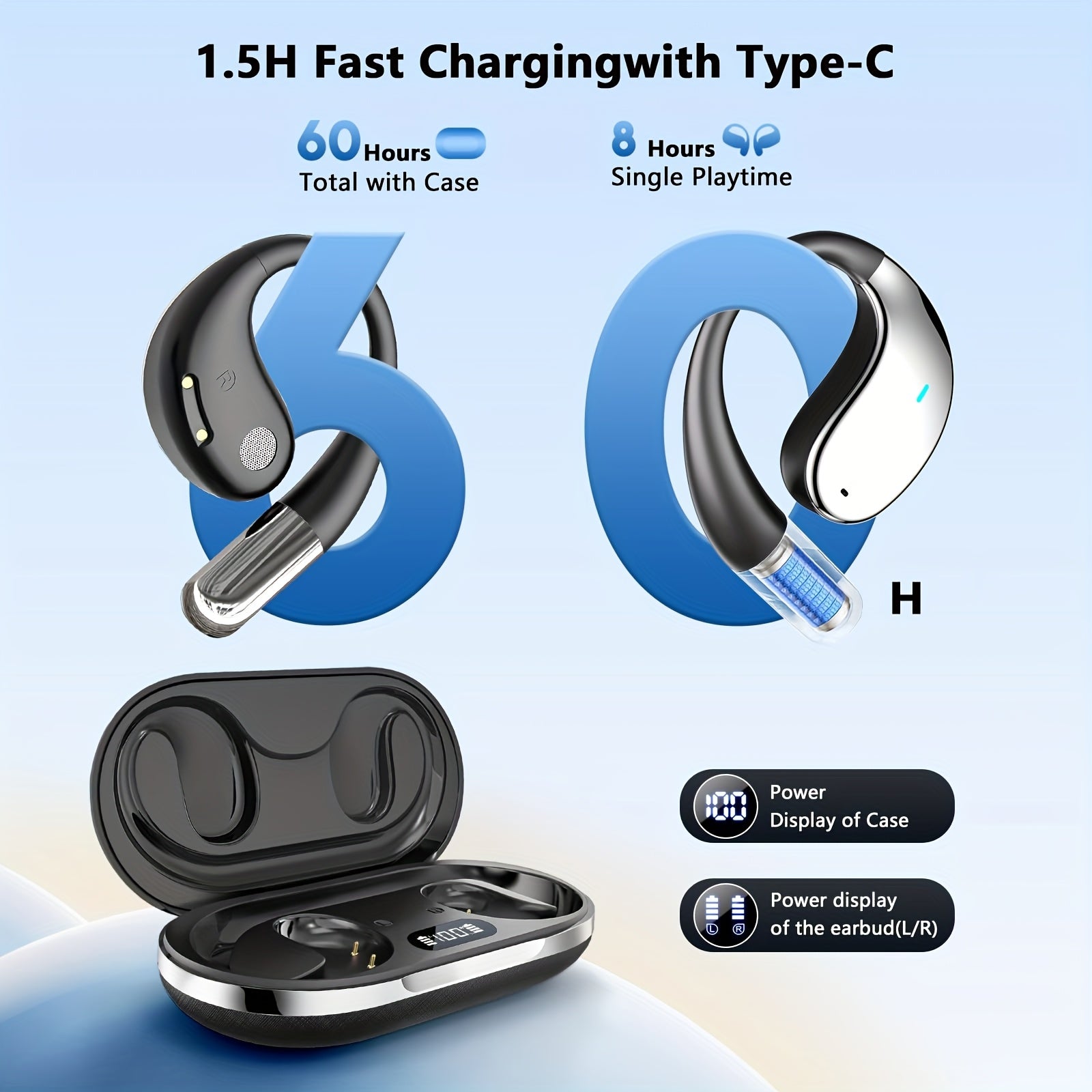 AI Language Translator Earbuds, 156 Languages & Accents Real-Time 3-in-1 Translation Earbuds, Wireless Headphones Fit IOS & Android, Translation Device For Travel Business Learning, 2026 AI Real-Time Translation Earbuds, Wireless 6.1