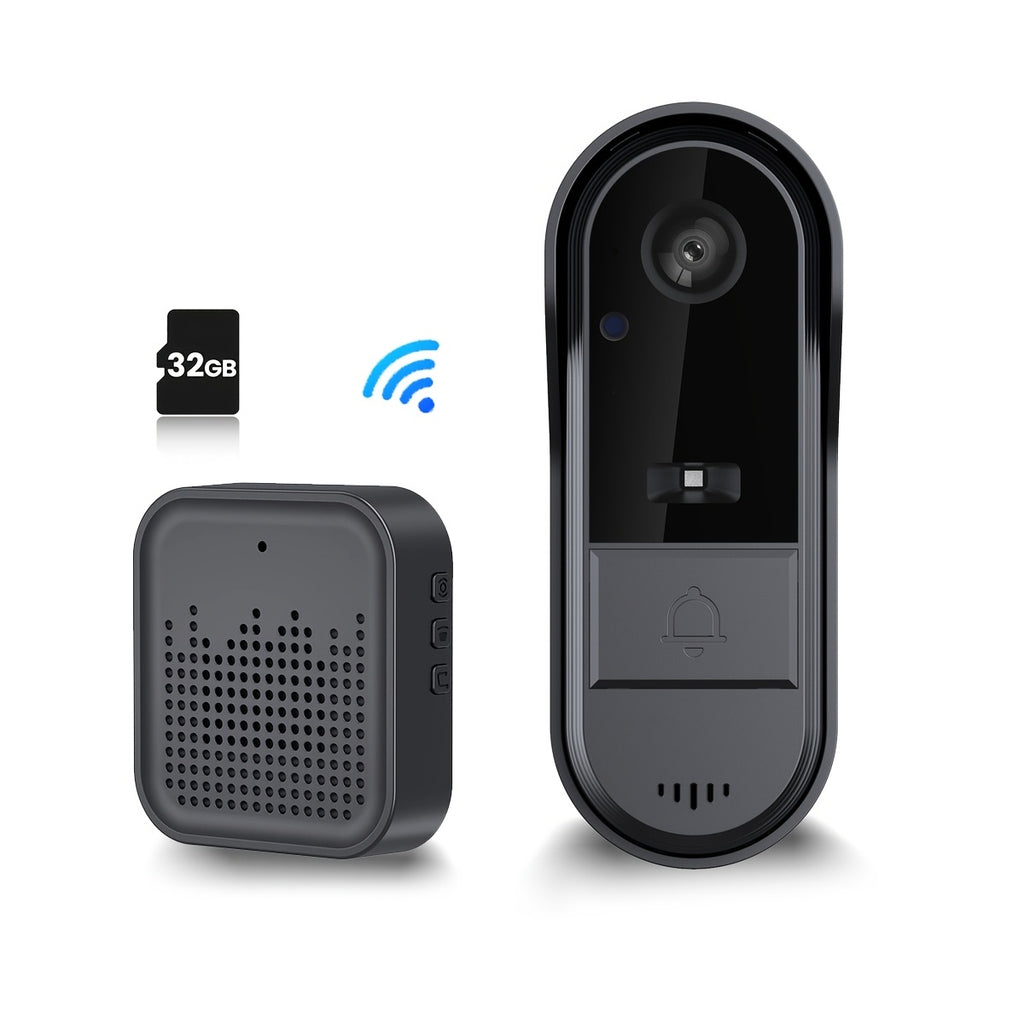 Smart Video Doorbell Camera - HD Video And Enhanced Night Vision, Voice Changer Security System, Wifi Visible Doorbell with Two-Way Intercom, Seamless for Home Monitoring, TUYA Smart App Remote Viewing, Rechargeable Battery