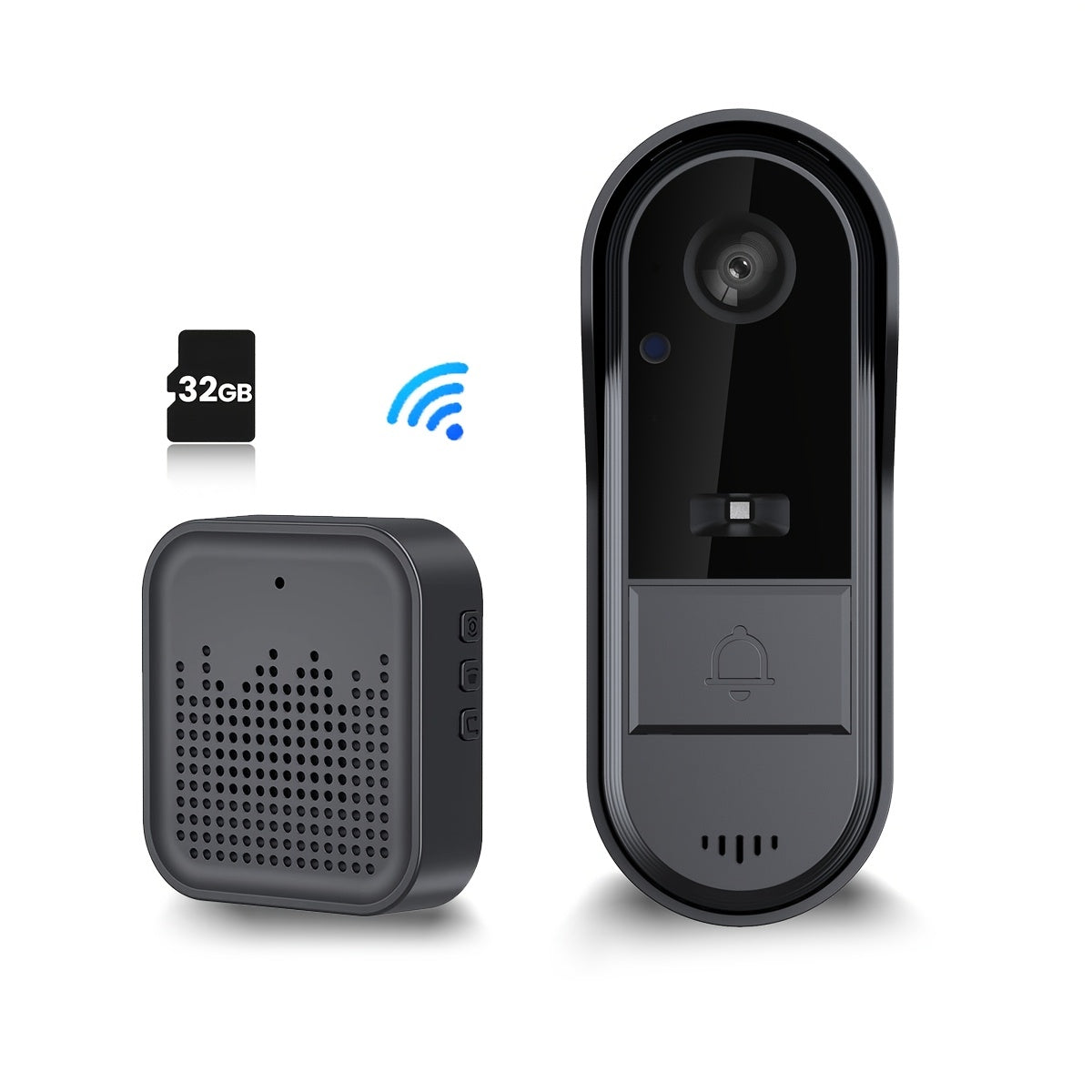 Smart Video Doorbell Camera - HD Video And Enhanced Night Vision, Voice Changer Security System, Wifi Visible Doorbell with Two-Way Intercom, Seamless for Home Monitoring, TUYA Smart App Remote Viewing, Rechargeable Battery
