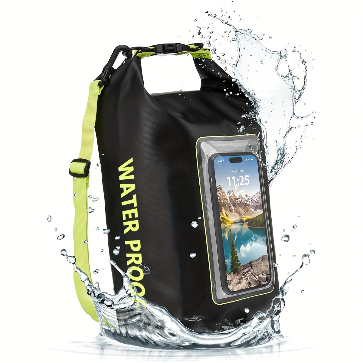 3pcs Waterproof Dry Bag - Roll Top Waterproof Backpack W/ Phone Case/ Pouch - Boating & Kayak Accessories - Essentials For Camping Swimming Beach Fishing Rafting Travel