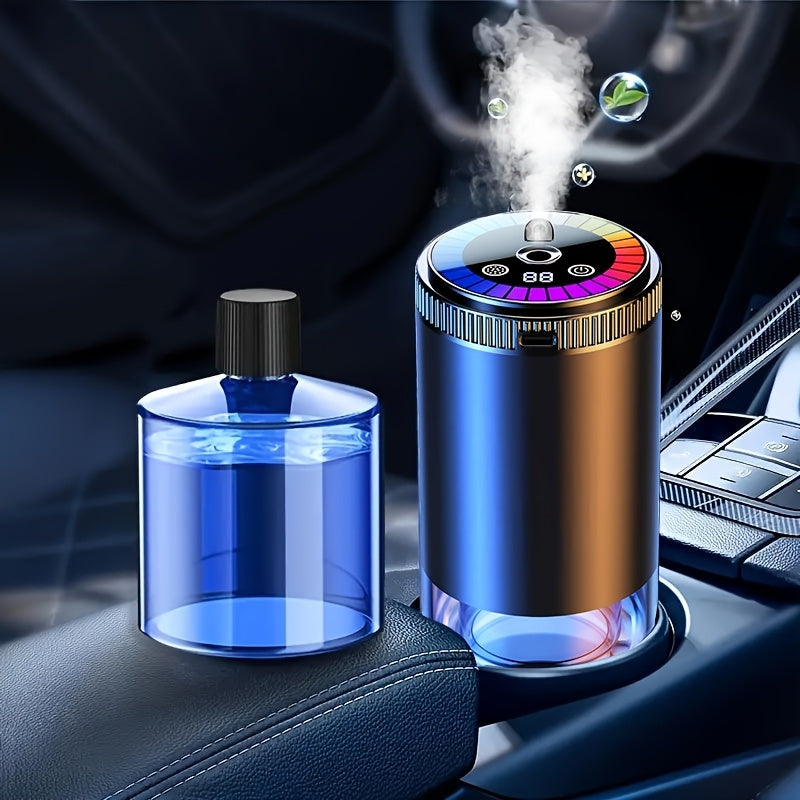 [Car Additions] Smart Car Aromatherapy Diffuser, Dynamic Light Show And Starry Sky Top Mode, Natural French Scented Essential Oil/Perfume, Adjustable Fragrance Concentration, Essential Oil Diffuser, Long-Lasting Freshness, Cologne Scent