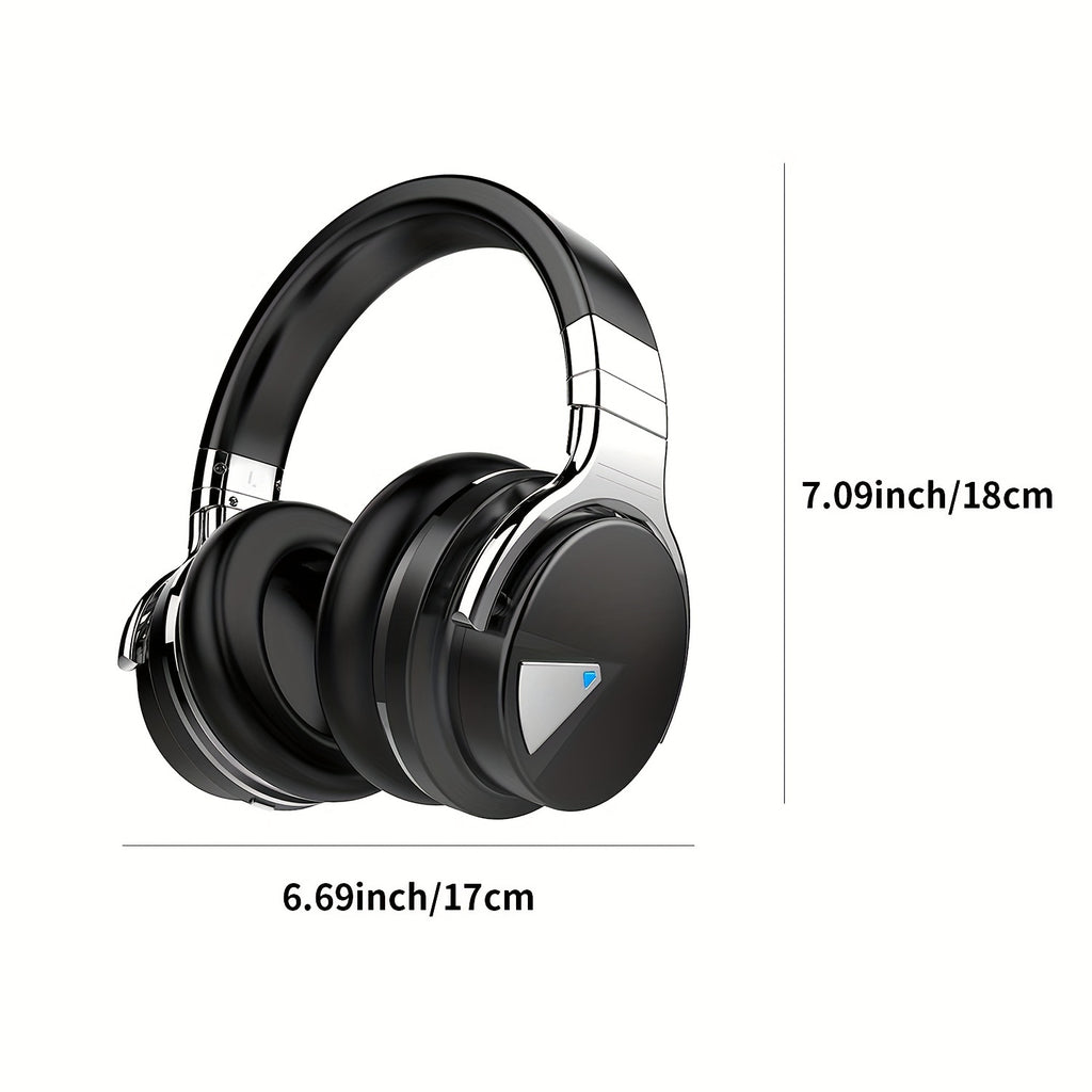MIGHTY ROCK Active Noise Cancelling Headphones, Wireless Headphones, 30H Playtime, with Microphone, Deep Bass, 30 Hours Playtime