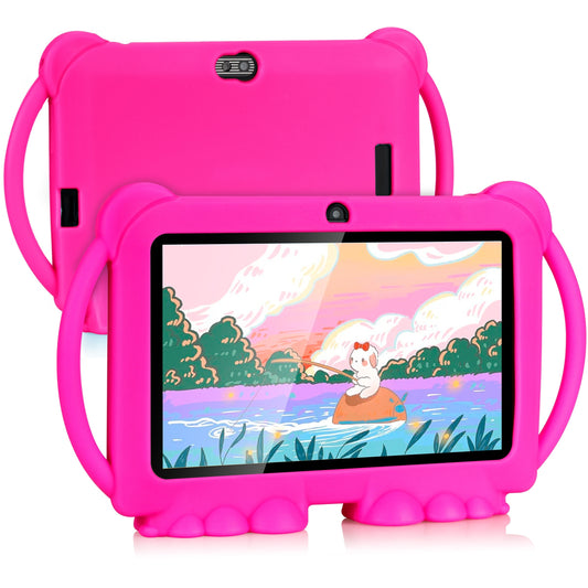 7 Inch Tablet for Kids, 32GB ROM 2GB RAM Android 14.0 Tablet with 2.4G Wifi, GMS, Eye Protection Screen, Parental Control, Education APP, Dual Camera, Shockproof Case, Games, Tablet, Pad